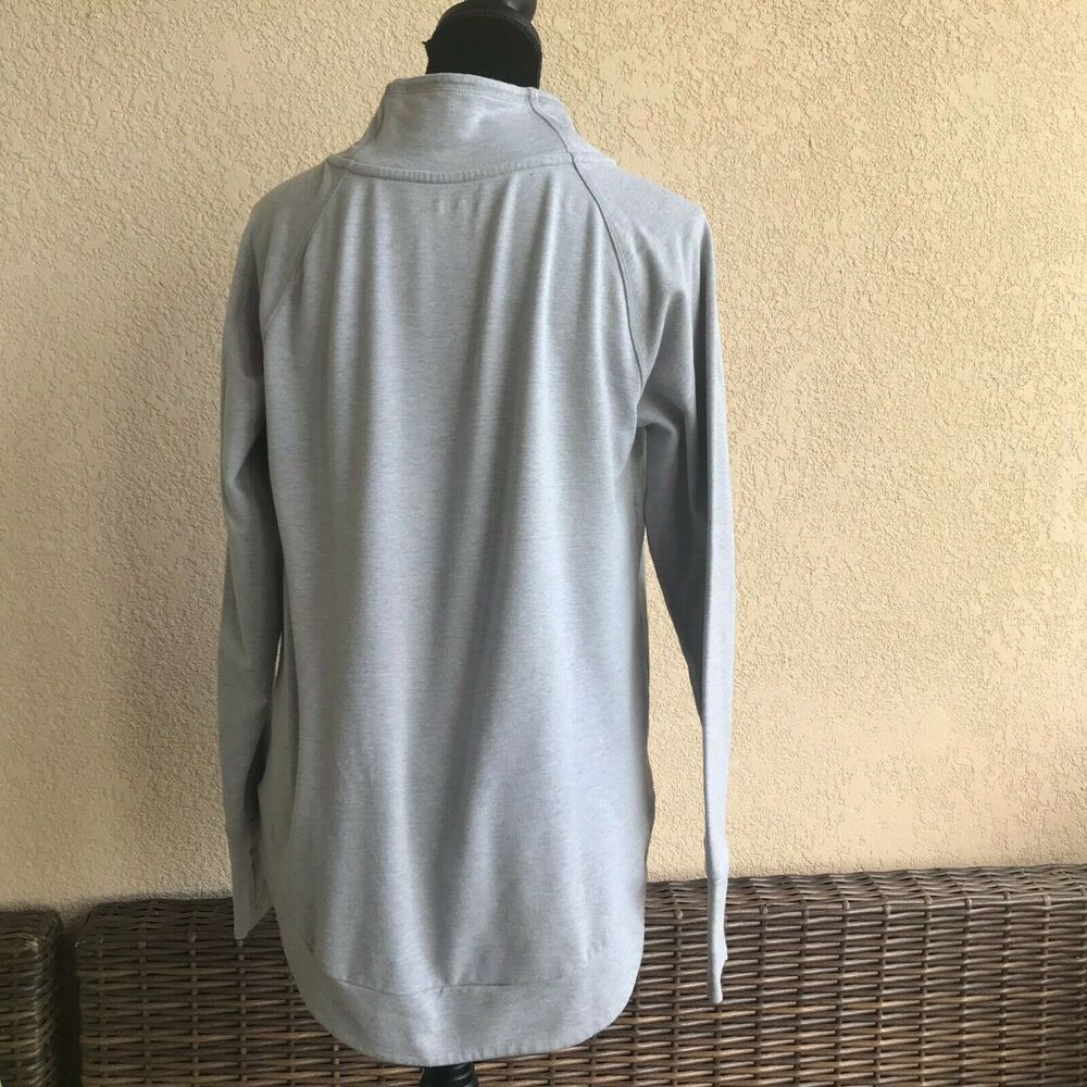 Zelos Activewear Womens Sweatshirt Size Medium Gray Slouchy Pockets Thumbholes‎ - Picture 5 of 9